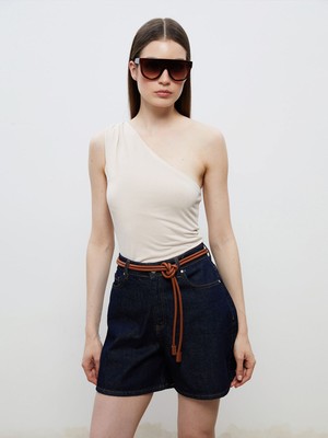 Lc Waikiki Yeni Sezon Tek Omuz Modal Karışımlı Bluz