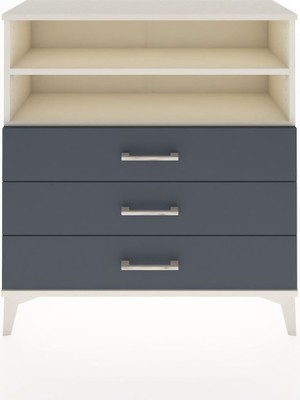 Arges Şifonyer 2 Raflı 3 Çekmeceli 88X30X96 Aytaşı-Antrasit
