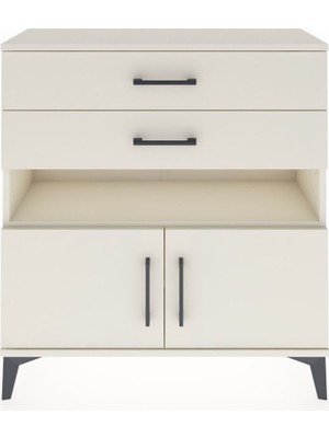 Arges Şifonyer 2 Raflı 2 Çekmeceli 2 Kapaklı 88X30X96 Aytaşı-Aytaşı