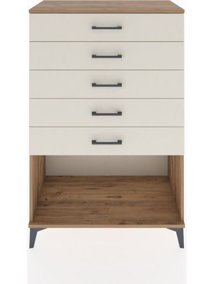 Hyperion Dolap 5 Çekmeceli 88X44X134 Çam-Aytaşı