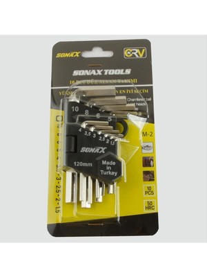 10 Adet Allen Anahtar Takımı