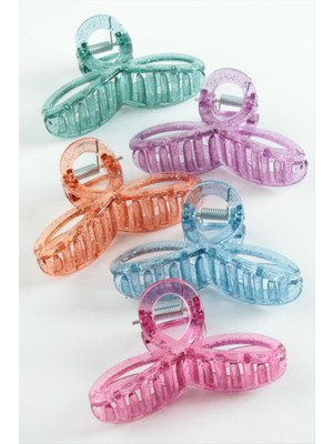 Fiyong Şeffaf Renkli Mandal Toka 8 cm