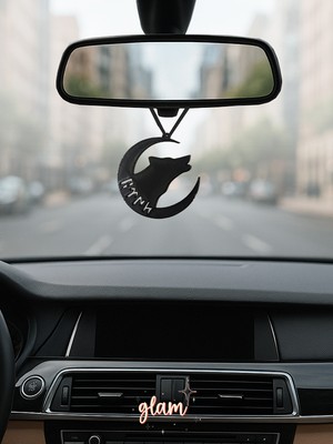 Araba Dikiz Aynası Süsü, Ay Yıldız Bozkurt Kurt Hilal Araç Dekor, Pla Materyal