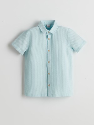 Lc Waikiki Yeni Sezon Kısa Kollu Dokulu Erkek Çocuk Gömlek