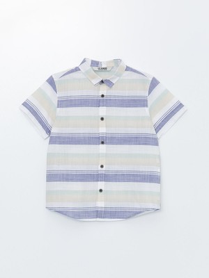Lc Waikiki Yeni Sezon Çizgili Kısa Kollu Erkek Çocuk Gömlek