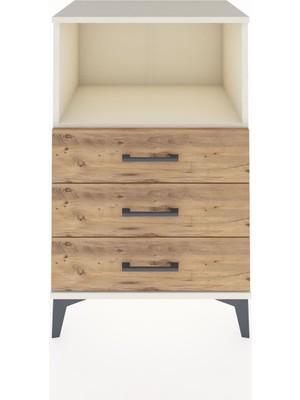 Hyperion Komodin Tek Raflı 3 Çekmeceli 60X44X96 Aytaşı-Çam