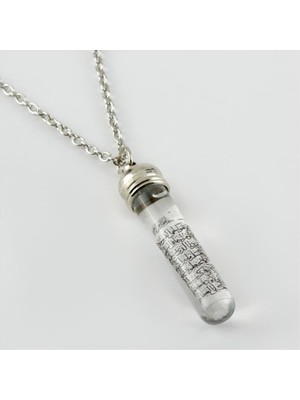 Ayetel Kürsü Yazılı Zemzem Sulu Canlı Kolye