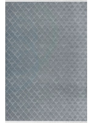 Aren Halı Galvez Modern Mavi Yıkanabilir Polyester,pamuk Makine Halısı