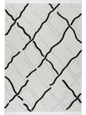 Aren Halı Fawley Modern Beyaz Polyester Makine Halısı