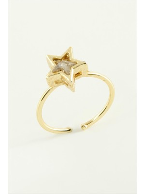 Dikdörtgen Taşlı Yüzük