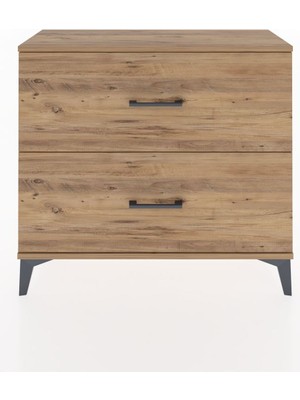 Arges Şifonyer 2 Çekmeceli 88X30X80 Çam-Çam
