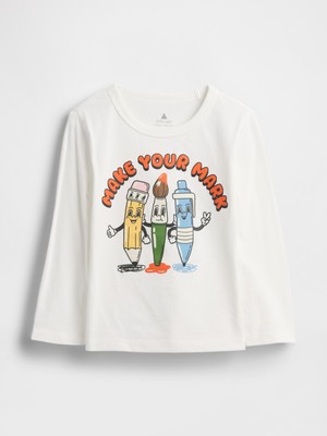 Gap Erkek Bebek Beyaz Mix & Match Grafik Baskılı T-Shirt