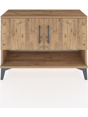 Arges Şifonyer 2 Raflı 2 Kapaklı 88X30X64 Çam-Çam