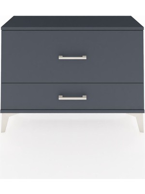 Arges Şifonyer 2 Çekmeceli 88X30X64 Antrasit-Antrasit