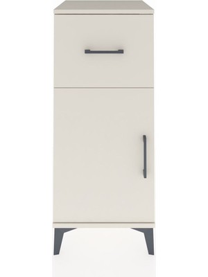Hyperion Komodin Tek Raflı Tek Çekmeceli Tek Kapaklı 44X44X106 Aytaşı-Aytaşı