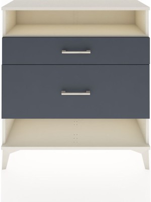Arges Şifonyer Tek Raflı 2 Çekmeceli 88X30X96 Aytaşı-Antrasit