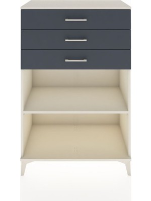 Hyperion Dolap Tek Raflı 3 Çekmeceli 88X44X134 Aytaşı-Antrasit