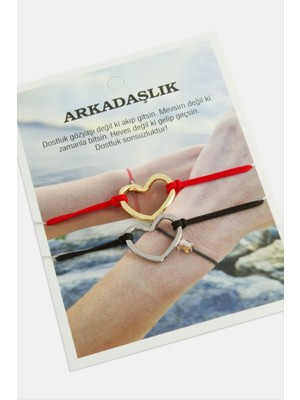 2 Adet Kalp Ip Bileklik