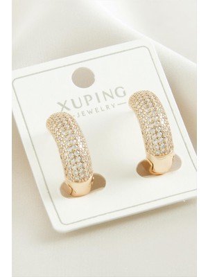 Xuping Zirkon Taşlı Lüks Çelik Küpe