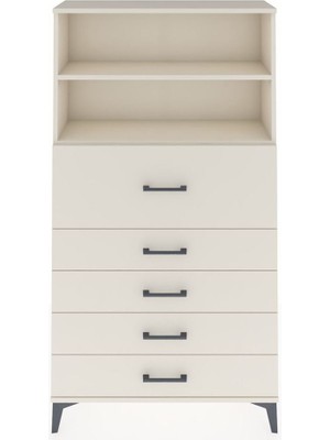 Arges Dolap 2 Raflı 5 Çekmeceli 88X30X163 Aytaşı-Aytaşı