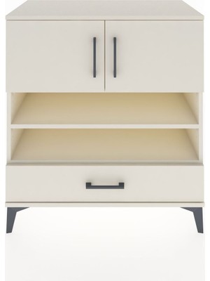 Hyperion Şifonyer 3 Raflı Tek Çekmeceli 2 Kapaklı 88X44X96 Aytaşı-Aytaşı