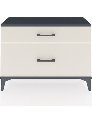 Arges Şifonyer 2 Çekmeceli 88X30X64 Antrasit-Aytaşı