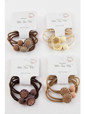 Yuvarlak Taşlı Lastikli Toka 2 Adet