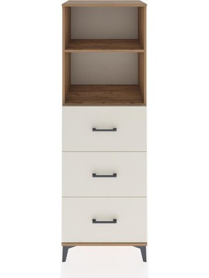Hyperion Dolap 2 Raflı 3 Çekmeceli 60X44X182 Çam-Aytaşı