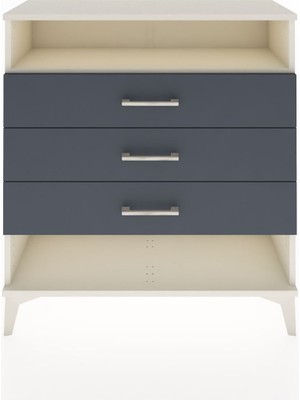 Arges Şifonyer Tek Raflı 3 Çekmeceli 88X30X96 Aytaşı-Antrasit