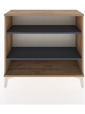 Arges Şifonyer 2 Raflı 88X30X80 Çam-Antrasit
