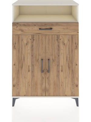 Hyperion Dolap 3 Raflı Tek Çekmeceli 2 Kapaklı 88X44X134 Aytaşı-Çam
