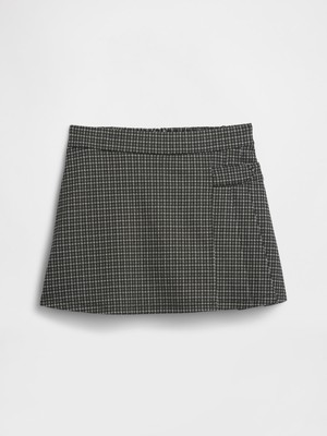 Gap Kız Çocuk Koyu Gri Pull-On Pileli Şort Etek