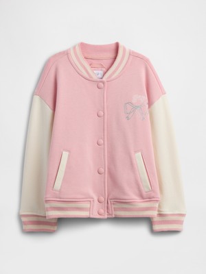 Gap Kız Bebek Pembe Gap Logo Fleece Varsity Ceket