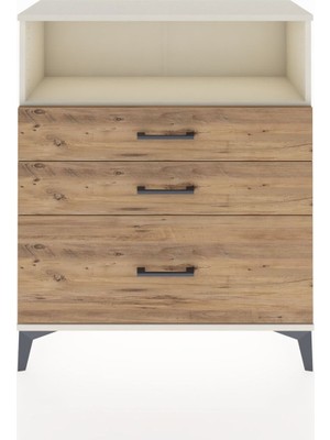 Arges Şifonyer Tek Raflı 3 Çekmeceli 88X30X106 Aytaşı-Çam