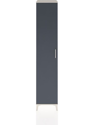 Hyperion Dolap 3 Raflı Tek Kapaklı 44X44X221 Aytaşı-Antrasit