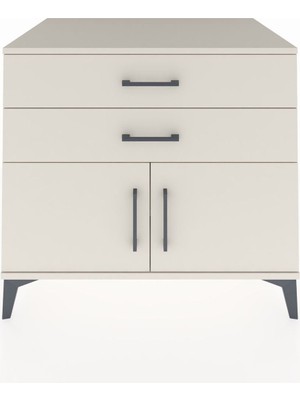 Kronos Şifonyer Tek Raflı 2 Çekmeceli 2 Kapaklı 88X59X80 Aytaşı-Aytaşı