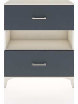 Arges Şifonyer Tek Raflı 2 Çekmeceli 88X30X106 Aytaşı-Antrasit