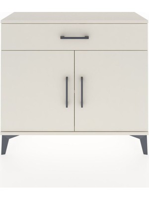 Arges Şifonyer Tek Raflı Tek Çekmeceli 2 Kapaklı 88X30X80 Aytaşı-Aytaşı