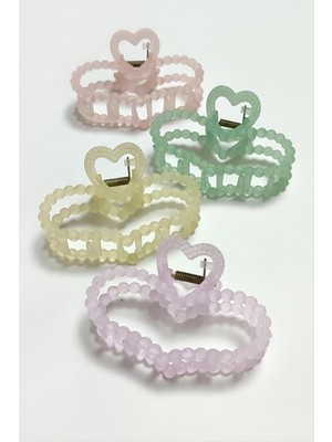 Kalp Renkli Mandal Toka 9 cm