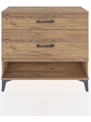 Arges Şifonyer 2 Çekmeceli 88X30X80 Çam-Çam