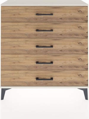 Arges Şifonyer 5 Çekmeceli 88X30X96 Aytaşı-Çam