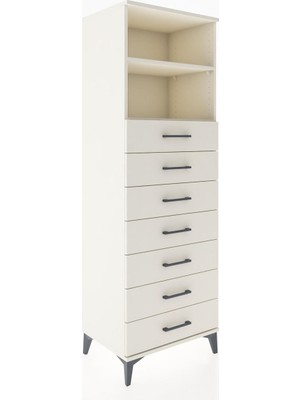 Hyperion Dolap 2 Raflı 7 Çekmeceli 60X44X182 Aytaşı-Aytaşı