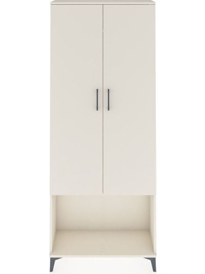 Arges Dolap 2 Raflı 2 Kapaklı Tek Askılı 88X30X221 Aytaşı-Aytaşı