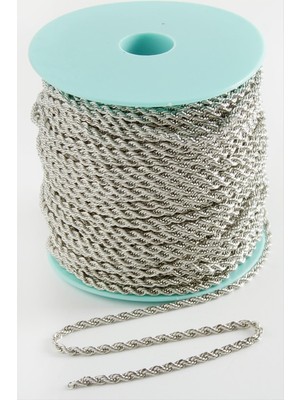 3 mm Gümüş Renkli Kuyumcu Zinciri 50 Metre