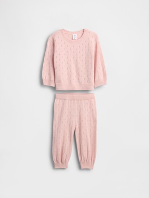 Gap Bebek Toz Pembe Cashsoft Pointelle Outfit Set