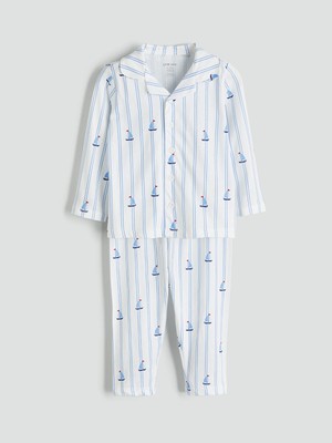 Lc Waikiki Yeni Sezon Resort Yaka Çizgili Erkek Bebek Pijama Takım