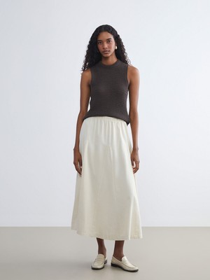 Lc Waikiki Yeni Sezon Beli Lastikli Kloş Jean Etek