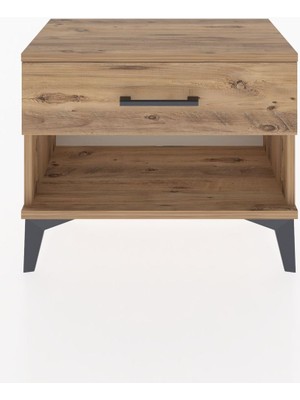 Arges Komodin Tek Çekmeceli 60X30X48 Çam-Çam