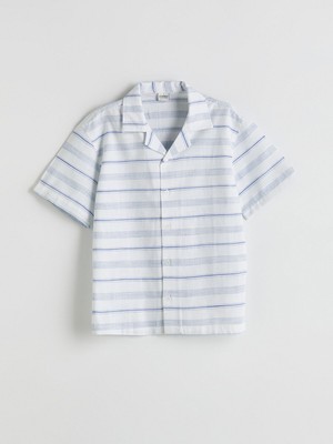 Lc Waikiki Yeni Sezon Resort Yaka Çizgili Erkek Çocuk Gömlek