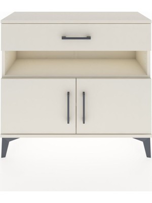 Arges Şifonyer 2 Raflı Tek Çekmeceli 2 Kapaklı 88X30X80 Aytaşı-Aytaşı